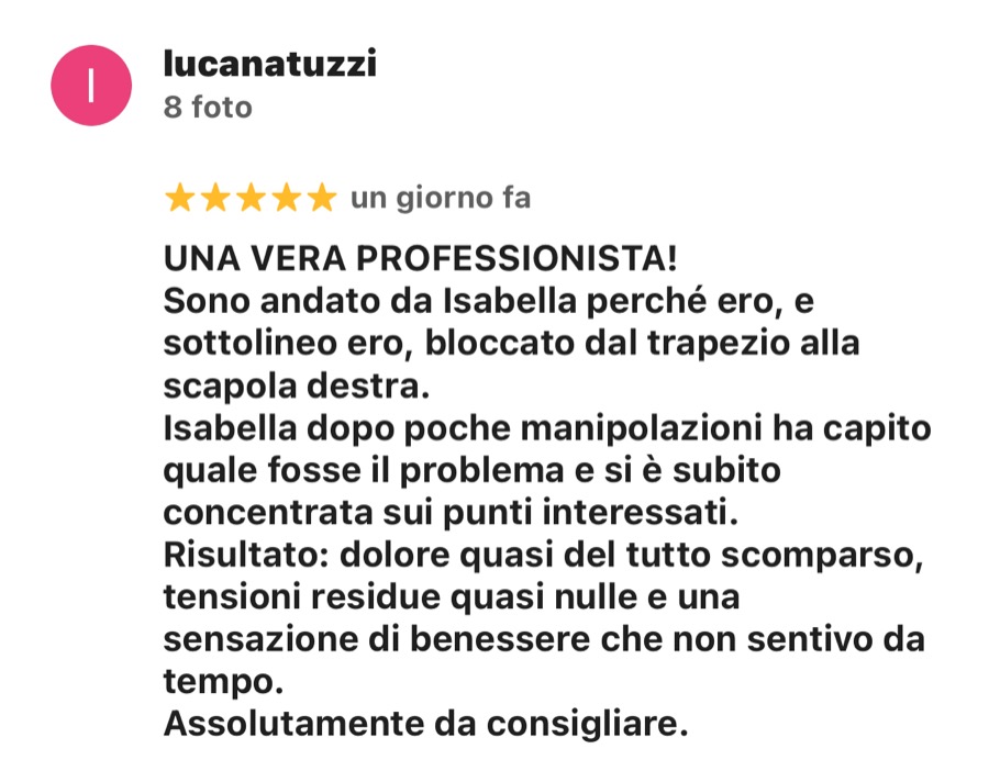 Recensione cliente lucanatuzzi — Google